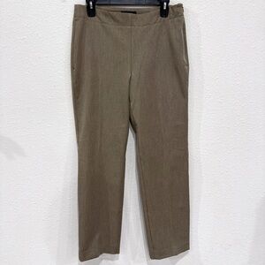 Talbots Heritage Dress Pants Side Zipper Tan Heather Straight Leg Women’s Size 8